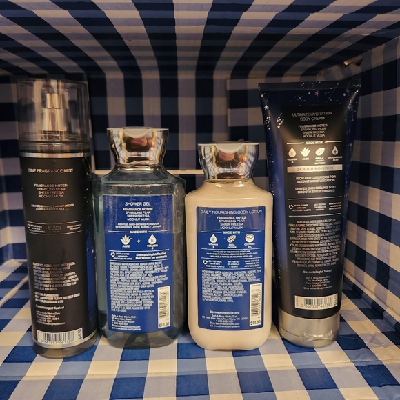 🆕️SAPPHIRE MOON Bath & Body Works 4 pc Set Body Spray Lotion Shower Gel Cream - Picture 3 of 3